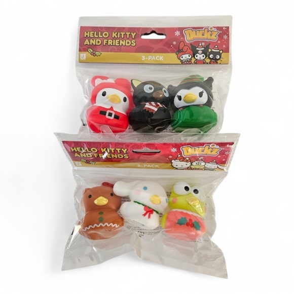 Hello Kitty And Friends Christmas Ducks Set Of 6 Duckz Holiday 2024 - Picture 2 of 4